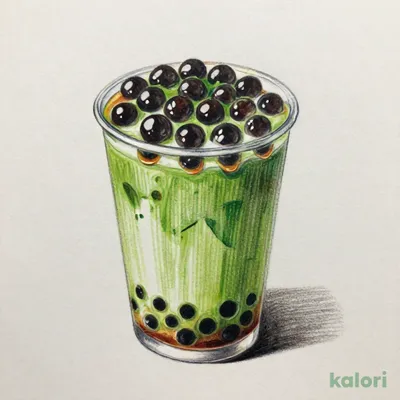 Brown Sugar Uji Matcha Milk Tea (Iced, L)