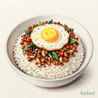 バジル香るガパオのイタ飯