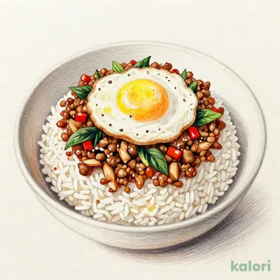バジル香るガパオのイタ飯