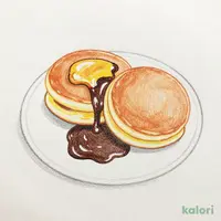 お絵かきパンケーキ（はちみつ付き）