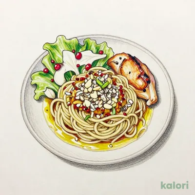 たっぷりしらすのペペロンチーノのコンビプレート