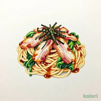 Bacon and Komatsuna Japanese-Style Pasta