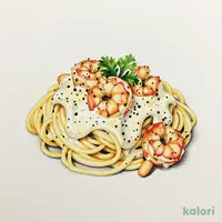 海老とゴルゴンゾーラのクリームスパゲッティ