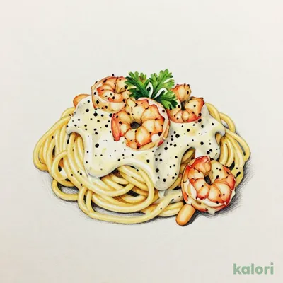 海老とゴルゴンゾーラのクリームスパゲッティ