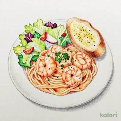 海老のトマトクリームのコンビプレート