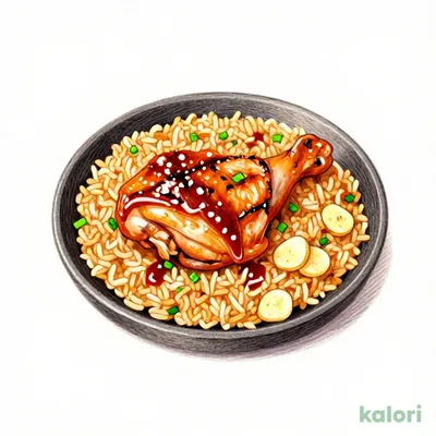 Iron Plate Grilled Chicken and Flame-Seared Garlic Rice