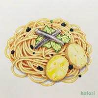 アンチョビ・キャベツ・じゃがいも スパゲッティ(ペペロンチーノ味)