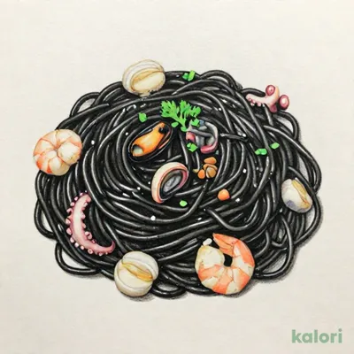 イカスミトマトペスカトーレ