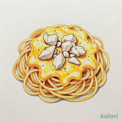 カニのカルボナーラ スパゲッティ