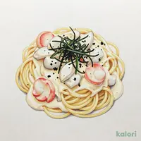 カニ・ホタテ・磯のり スパゲッティ（クリームソース味）