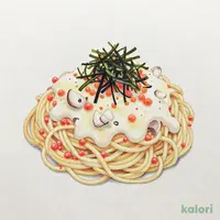 タラコとイカ スパゲッティ(ホワイトソース味)