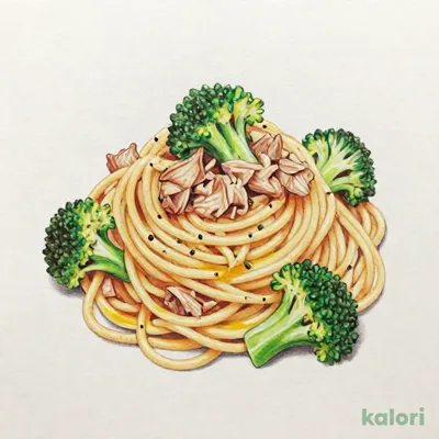 ツナとブロッコリー スパゲッティ（塩味）