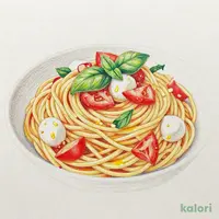 トマト・モッツァレラ・バジル スパゲッティ（塩味）