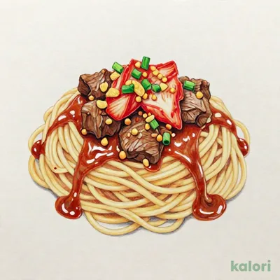 ビーフとキムチ スパゲッティ（オリジナル味）
