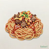 ビーフ・キムチ・納豆 スパゲッティ（オリジナル味）