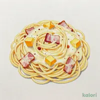 ベーコンとかぼちゃ スパゲッティ（クリームソース味）