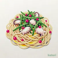 梅しそとタコ スパゲッティ(塩味)
