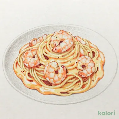 濃厚エビクリームスパゲッティ