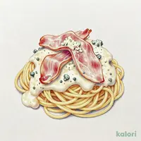 生ハムとゴルゴンゾーラチーズ スパゲッティ（チーズクリーム味）