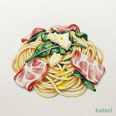 生ハム・チーズ・ほうれん草 スパゲッティ（塩味）