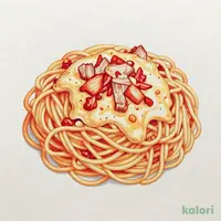 豚肉とキムチのクリームチーズ スパゲッティ（オリジナル味）