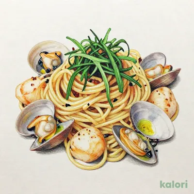 貝類 スパゲッティ（ペペロンチーノ味）