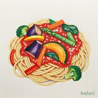 野菜いっぱい スパゲッティ（トマトソース味）
