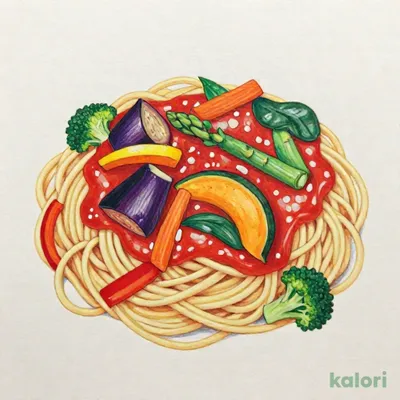 野菜いっぱい スパゲッティ（トマトソース味）