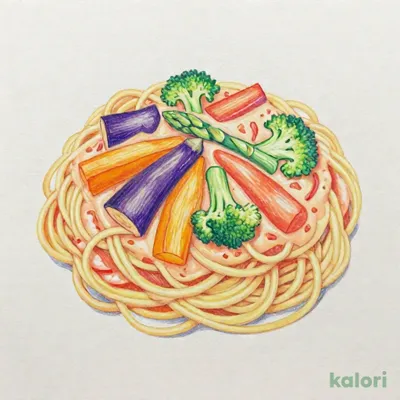 野菜いっぱいトマトクリーム スパゲッティ（クリームソース味）