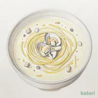 クラムチャウダー(牛乳仕立て) スープスパゲッティ