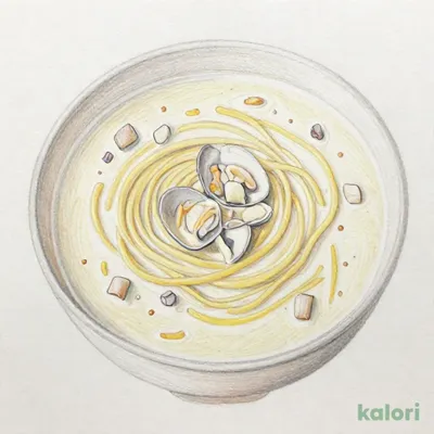 クラムチャウダー(牛乳仕立て) スープスパゲッティ