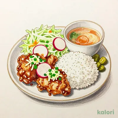 おろしから揚げ定食　3個