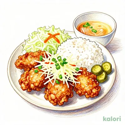 おろしから揚げ定食　4個