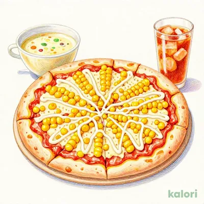 たっぷりマヨコーンピザセット