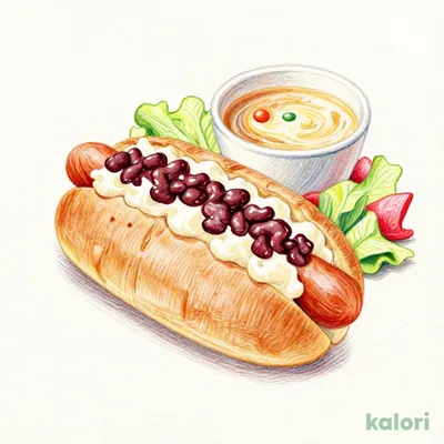 あんこコッペランチ(セットサラダ・ドリンクバー付き)