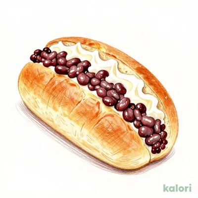 Coppe Bread with Red Bean Paste and Cream