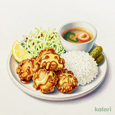 合盛り定食　6個ハニーマスタード