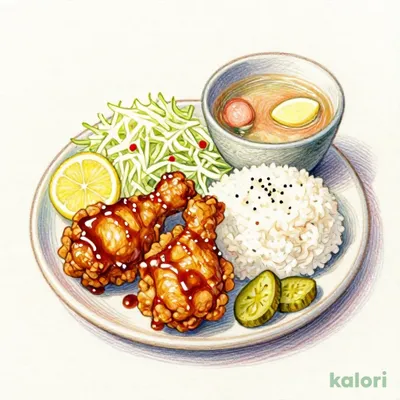 合盛り定食　4個甘とろダレ