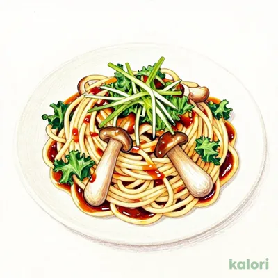 Whitebait and Mushroom Dashi Soy Sauce Pasta