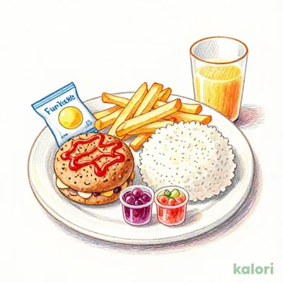 Kids Mini Hamburger Plate