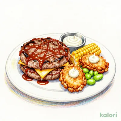 チーズINハンバーグ＆カキフライ