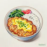 チキンカツ玉子丼定食