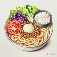 豆富と肉味噌のサラダうどん＋選べるミニ丼セット