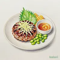 鉄板ハンバーグ大葉おろし