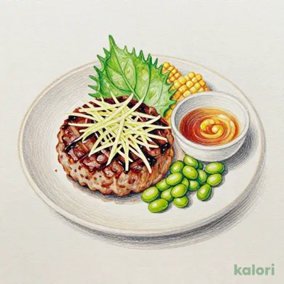 Iron Plate Hamburg Steak with Grated Daikon & Shiso