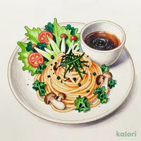 しらすときのこの出汁醤油ランチ(セットサラダ・ドリンクバー付き)