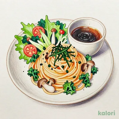 Shirasu and Mushroom Dashi Soy Sauce Pasta Set