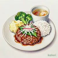 ビーフ100％大葉おろしの粗挽きステーキ風ハンバーグランチ(ライス付き)