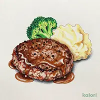 ビーフ100％粗挽きステーキ風ハンバーグ