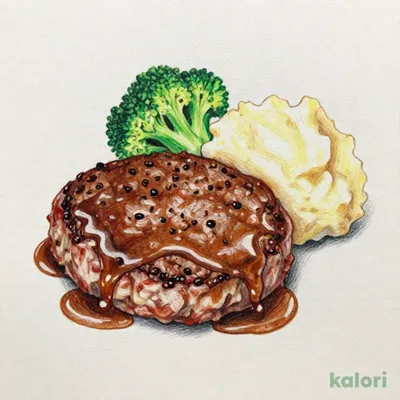 ビーフ100％粗挽きステーキ風ハンバーグ